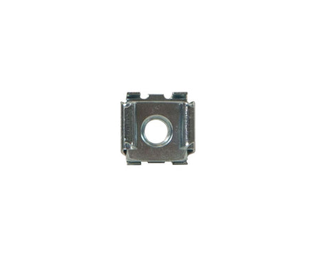 Single 10-32 Cage Nut with clip isolated on white background