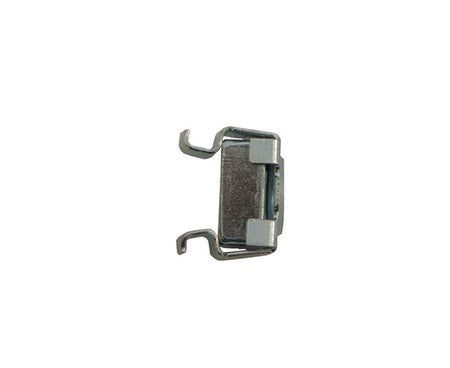 Detailed view of a 12-24 cage nut latch mechanism with clip