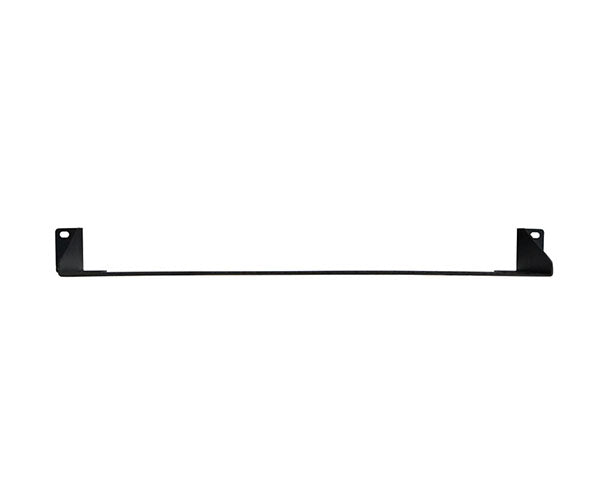 Black cable lacing shelf against a white backdrop
