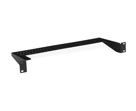 1U rack shelf with integrated metal lacing bracket