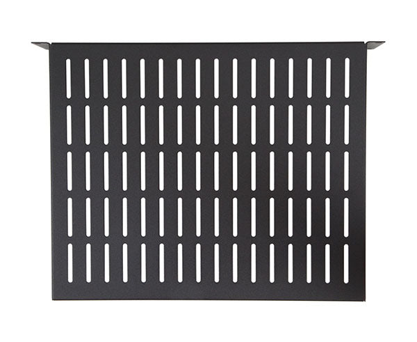 Perforated black metal 2U Eco Shelf for enhanced cooling