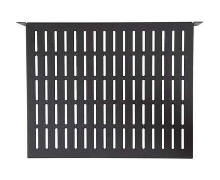 Perforated black metal 2U Eco Shelf for enhanced cooling