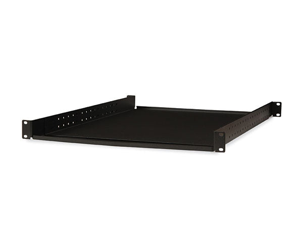 Adjustable 1U rack shelf designed for electronic equipment