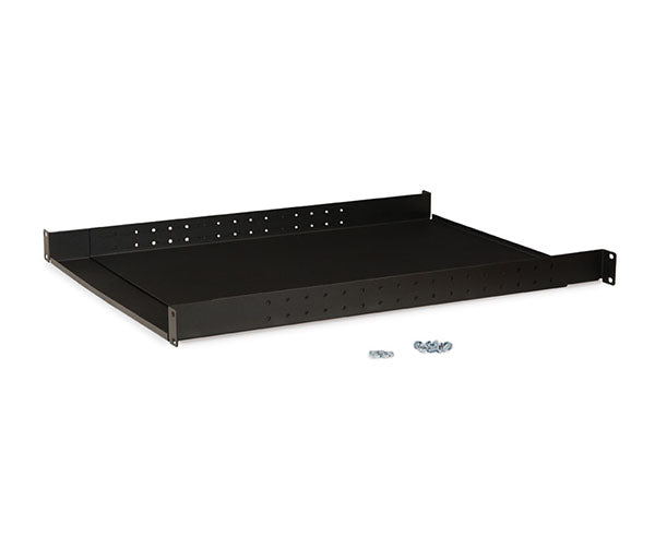 1U rack shelf with included mounting hardware