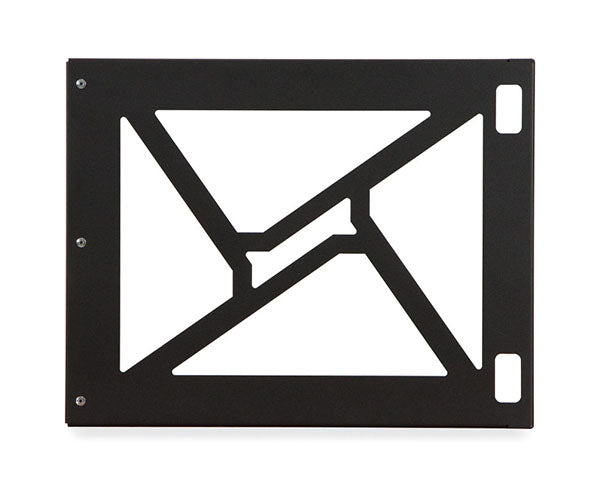 Detail of the 8U Wall Mount Rack's triangular reinforcement plate