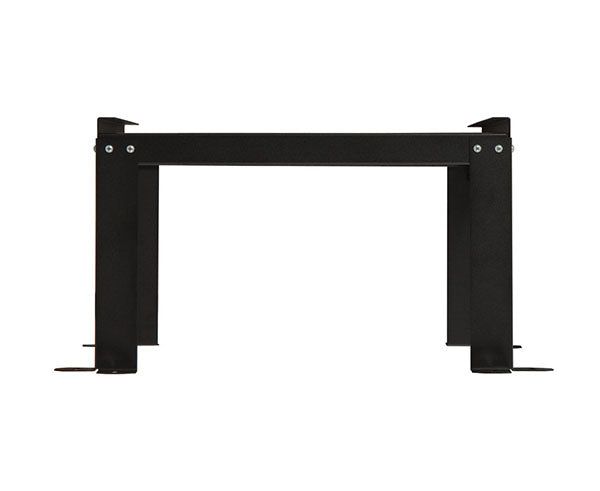 Angled view of the 16U V-Line Wall Mount Rack showing the support legs