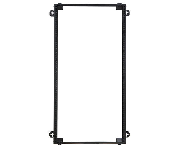 Frontal view of the 21U V-Line Wall Mount Rack's metal bars