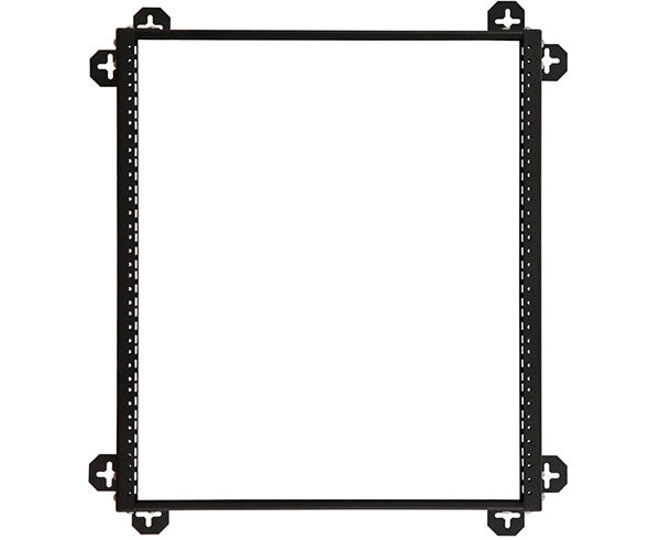 Top view of the 12U V-Line Wall Mount Rack showing the four corner mounting holes