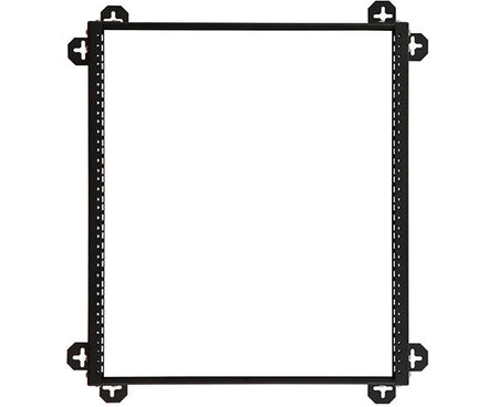 Top view of the 12U V-Line Wall Mount Rack showing the four corner mounting holes