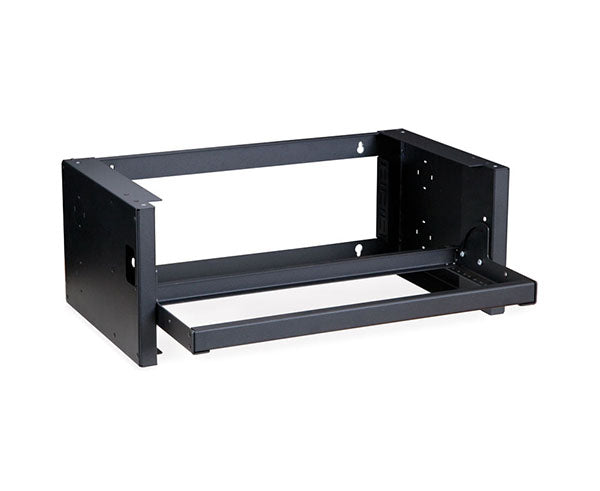 Detail of the 4U Pivot Frame Wall Mount Rack's shelf construction