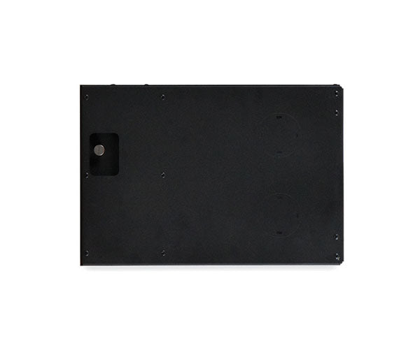 4U Pivot Frame Wall Mount Rack in black with closed door