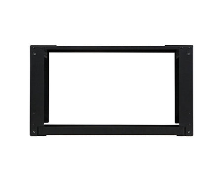 Frontal view of 4U Pivot Frame Wall Mount Rack against a white backdrop