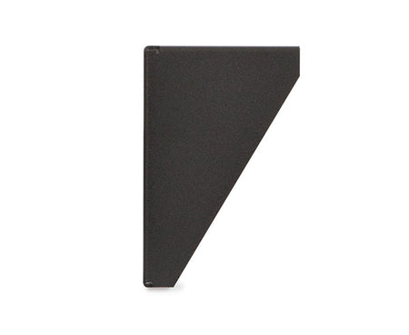 Side view of a 2U black V-Rack designed for wall mounting