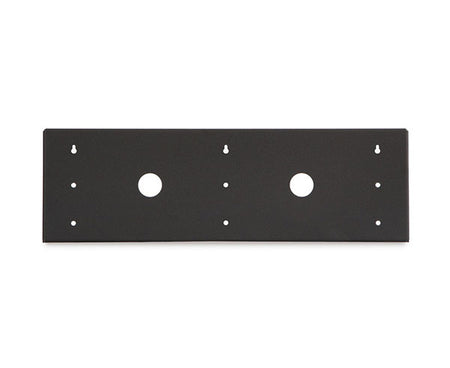 Close-up of the 3U V-Rack's mounting plate with pre-tapped holes