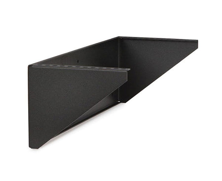 Detail of the 4U V-Rack's corner with attached metal bracket