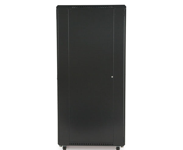 42U LINIER server cabinet with wheels and locking mechanism detail