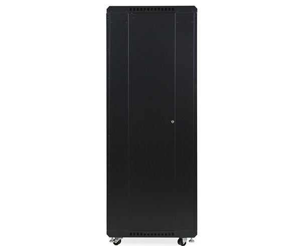 The 37U LINIER® Server Cabinet with solid side panel and caster wheels for mobility