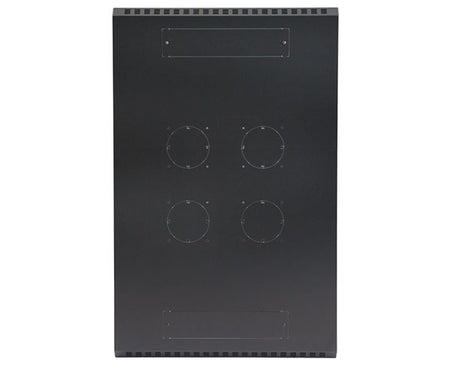 Top view of the on the 27U LINIER server cabinet showing fan cutouts