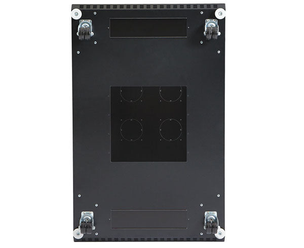 Detail of the cable management panels on the 27U LINIER server cabinet
