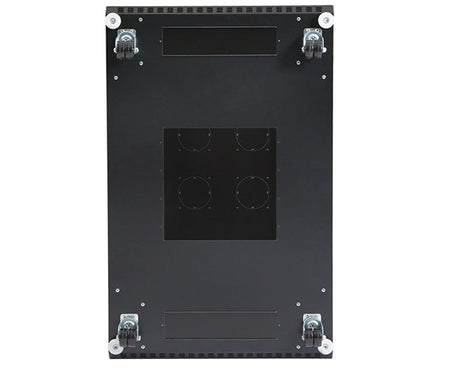 Detail of the cable management panels on the 27U LINIER server cabinet