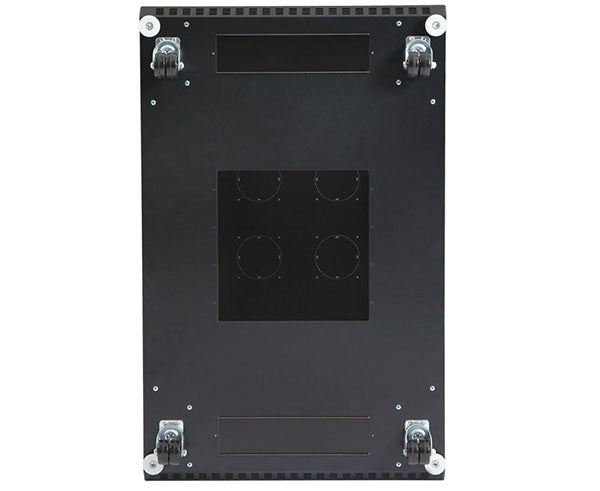 Detail of the 22U LINIER server cabinet's cable access points