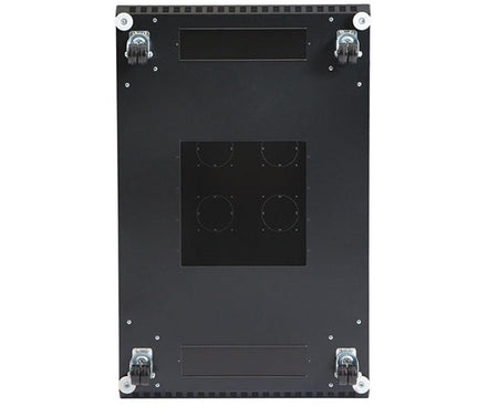 Detail of the 22U LINIER server cabinet's cable access points