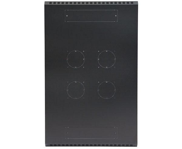 Top view of the 27U LINIER Server Cabinet with solid doors and ventilation holes