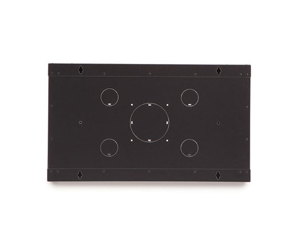 Detail of the mounting plate with four screw holes on the 6U LINIER Cabinet