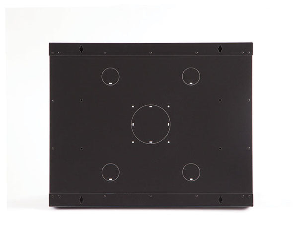 9U LINIER Fixed Wall Mount Cabinet against a white background showing the mount's profile