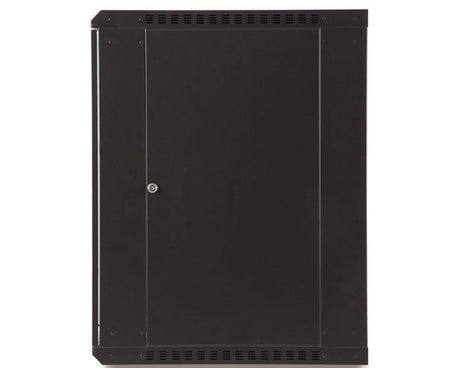 The door of the 15U LINIER Fixed Wall Mount Cabinet with locking mechanism