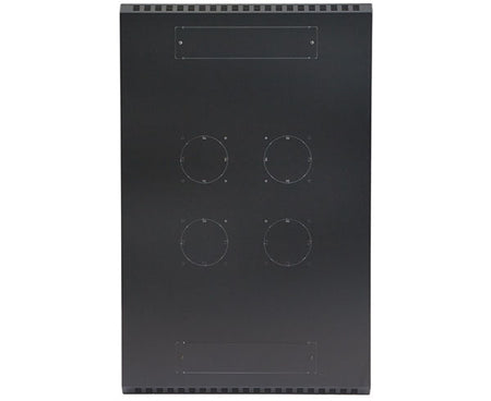 Close-up of the 42U LINIER server cabinet's cable management features