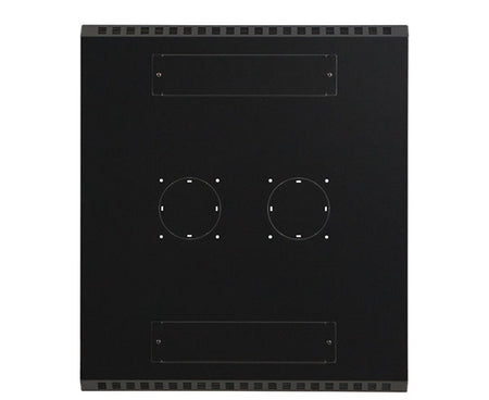 22U LINIER server cabinet detail of top showing fan and cable knockouts
