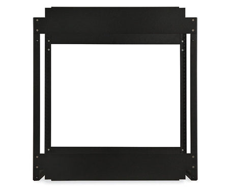 Single-shelf black metal frame for LAN station equipment