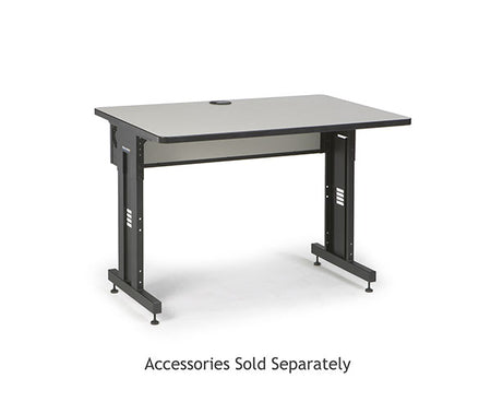 Folkstone training desk with 48x30 dimensions and sturdy black legs