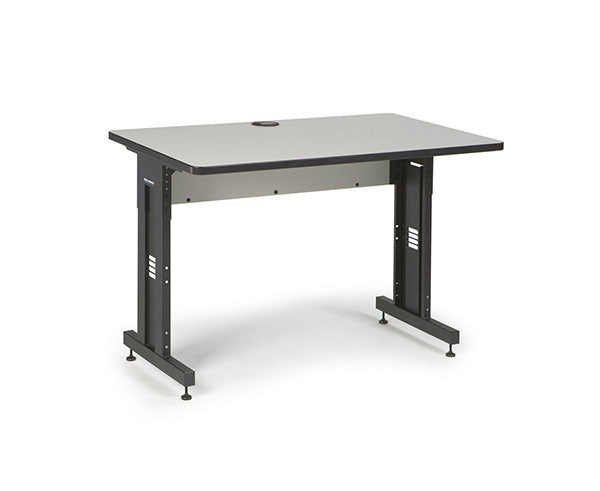 Folkstone training desk with 48x30 dimensions and sturdy black legs