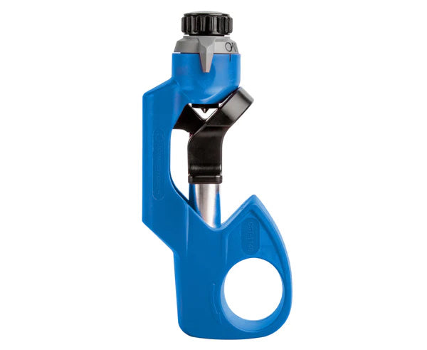 The Round Cable Strip & Ring Tool isolated on a white background showing the blue body and black grip