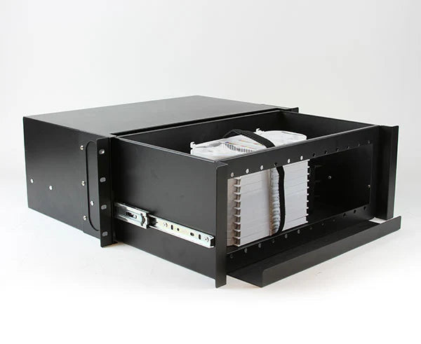 Rack Mount Fiber Patch Panel with Splice Trays, Slide-Out - 4U