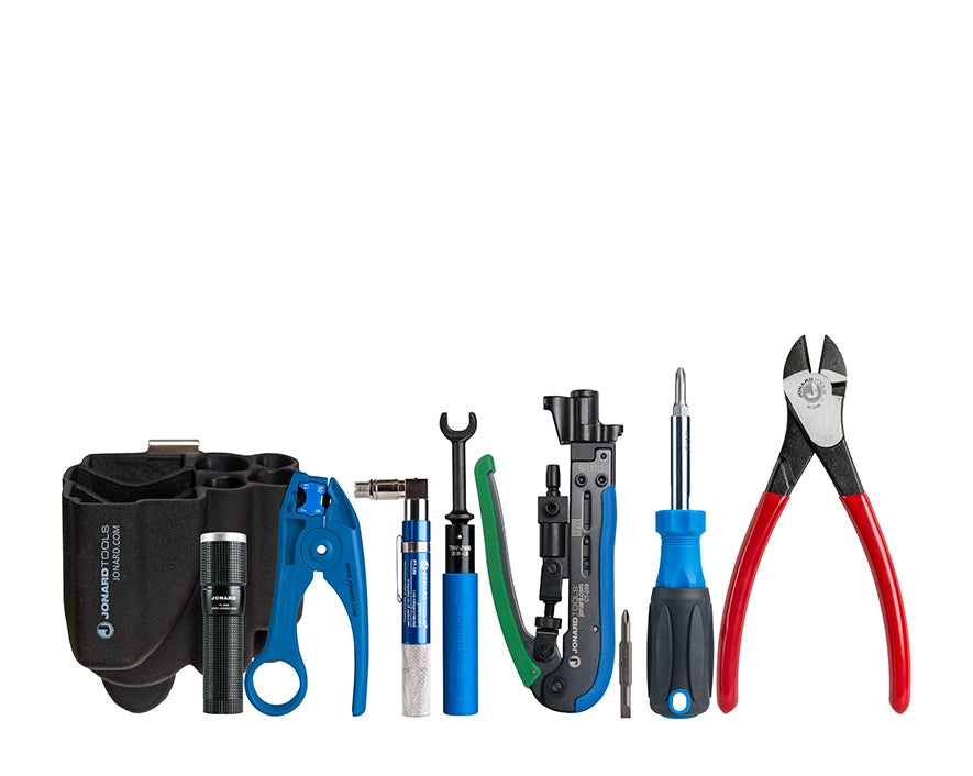 COAX Tool Kit with Universal Compression Tool for RG59/6/7/11 Cables