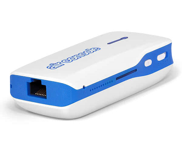 An Airconsole Standard serial management device with RJ45 Ethernet port.