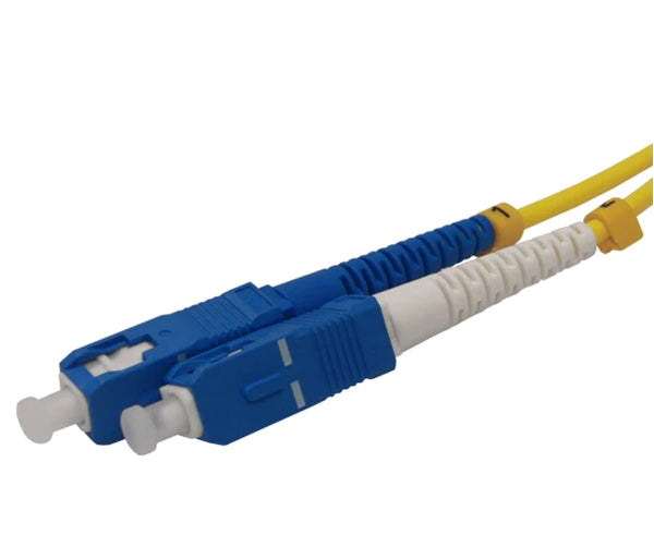 A single SC single-mode OS2 connector with blue body.