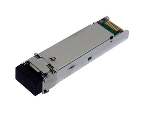1000Base-SX multimode SFP fiber transceiver showing connector.
