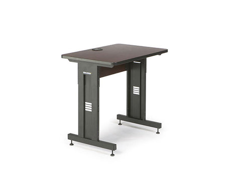 Compact 36-inch wide training table featuring an African mahogany top