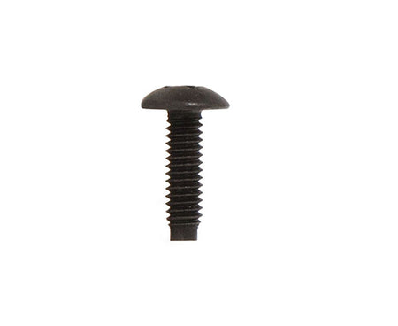 Individual 12-24 rack screw with threads shown on a white backdrop