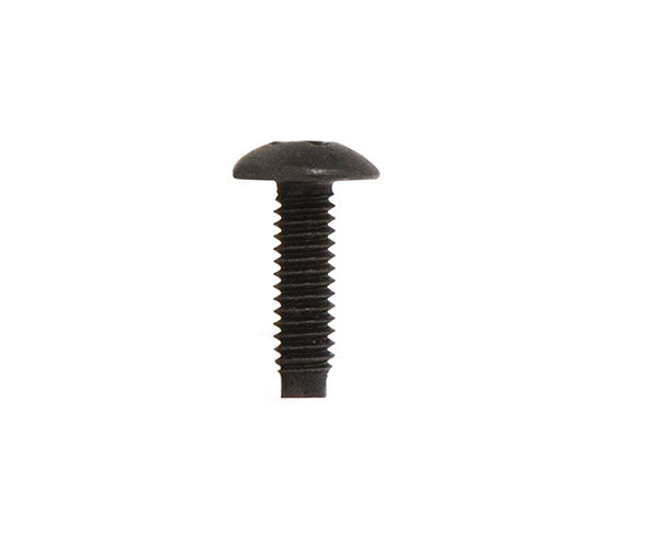Single 10-32 rack screw isolated on white background