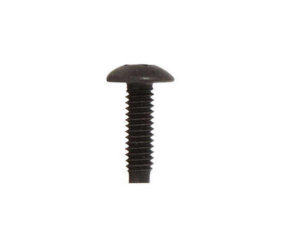 Close-up of a 10-32 rack screw on a pristine white surface