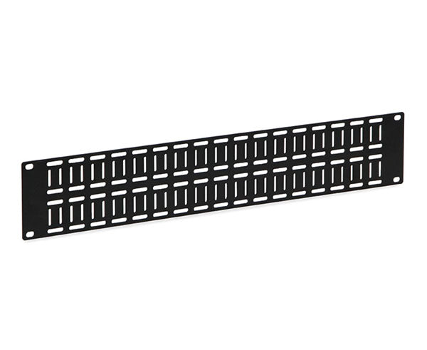 2U flat cable lacing panel designed for organizing and securing cables