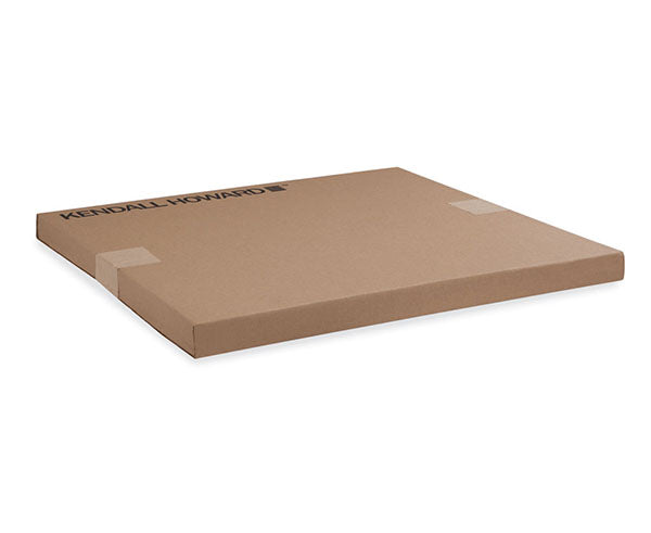 Packaging of the 20-inch fixed rack shelf with a white background