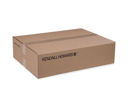 Packaging box for 2U 14" component shelf with product labeling