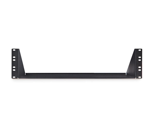 Black 3U 16" rack shelf with mounting holes visible