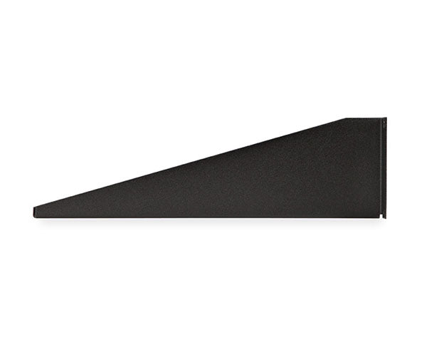 Black 2U Eco Shelf with a triangular pattern for structural stability